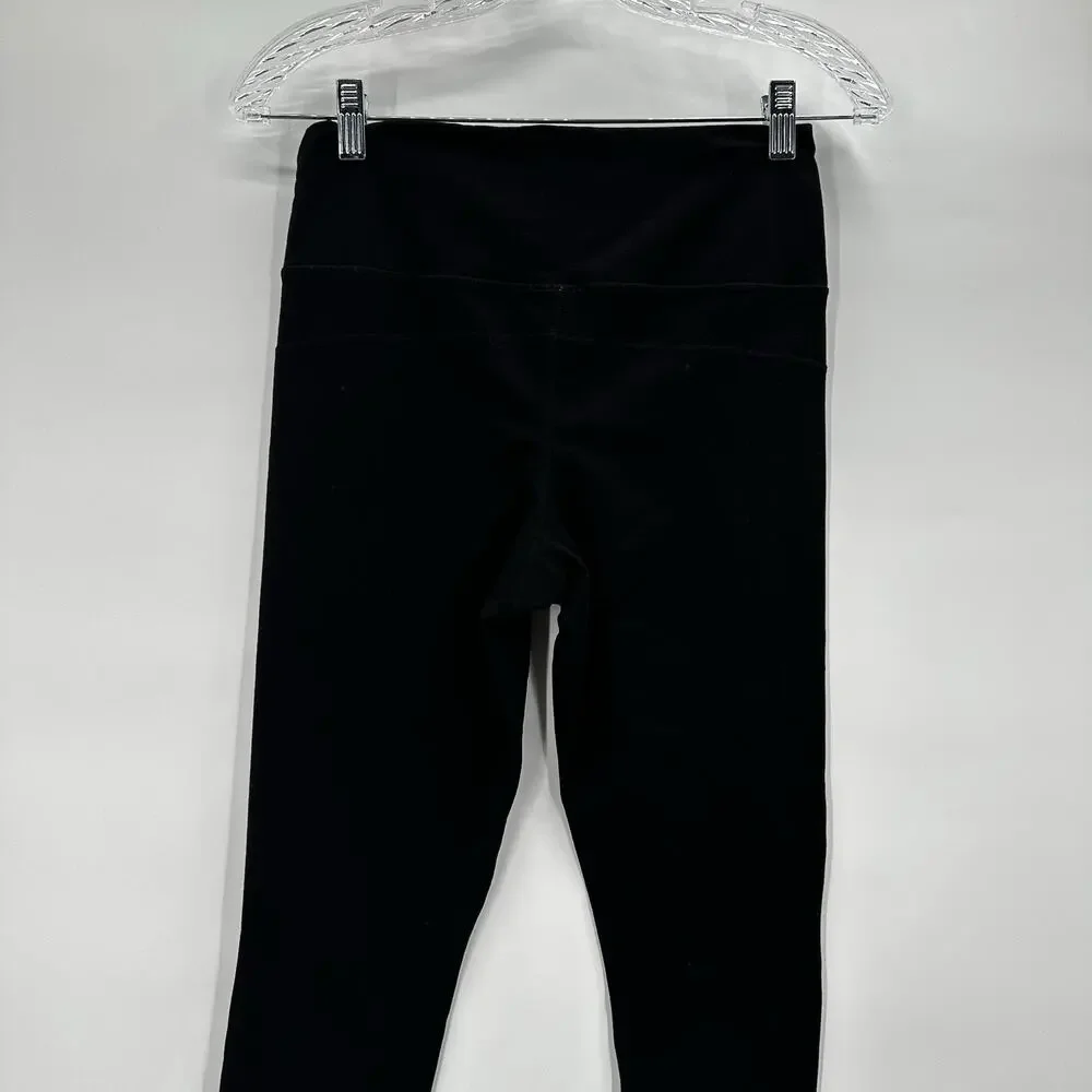 Betsey‎ Johnson Legging Womens Small Black Knit Active Gym Training